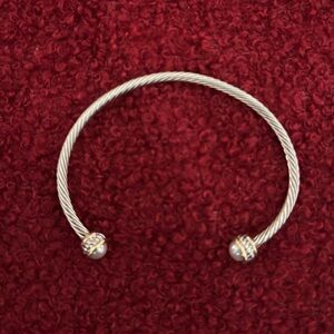 Two-Toned Pearl Cuff Bangle